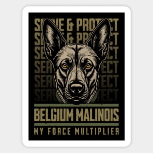 Belgium Malinois- Serve & Protect Magnet